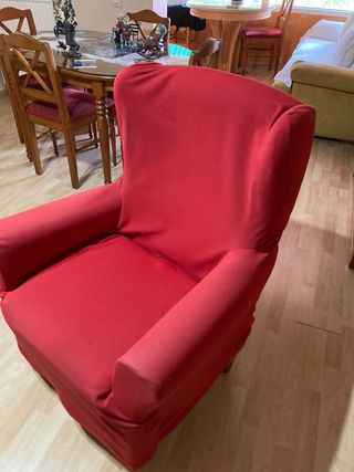 Sillón orejero verde + Regalo Funda adaptable