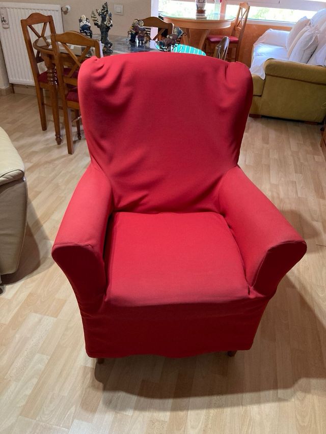 Sillón orejero verde + Regalo Funda adaptable