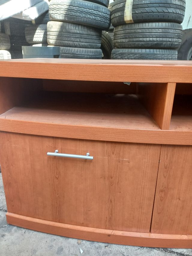 Mueble de tele y estanteria marron oferta