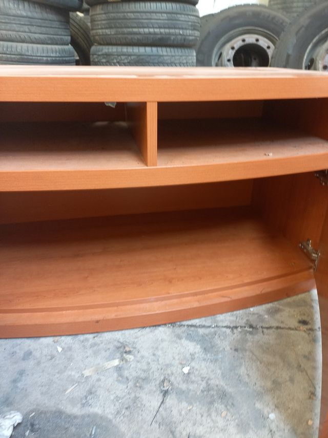 Mueble de tele y estanteria marron oferta