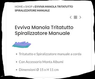 Tritatutto Evviva manuale 