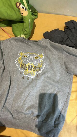 sudadera kenzo gris
