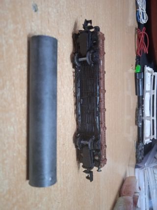 Vagón transporte tuberías escala N