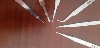 Set 6 pinzette di precisione