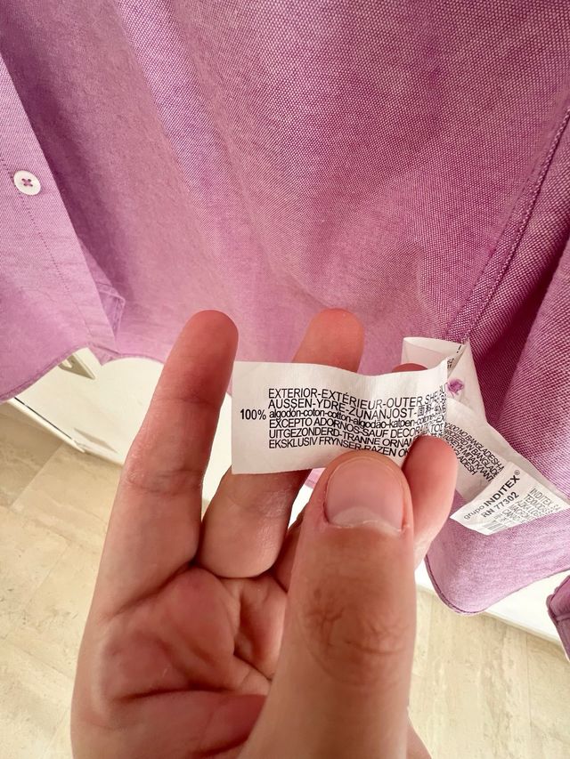 Camicia Zara rosa in cotone S