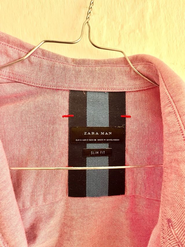 Camicia Zara rosa in cotone S