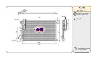AHE 43283 Air condensatore NISSAN QASQAI