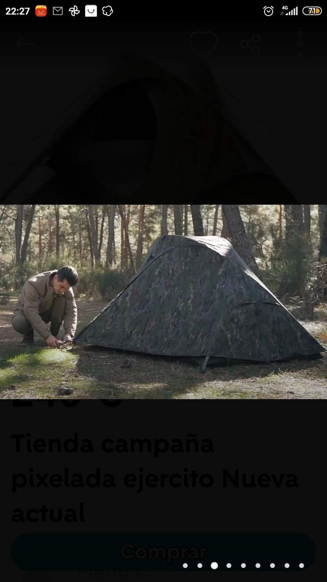 CAMBIO TIENDA MILITAR X MOCHILA MILITAR.