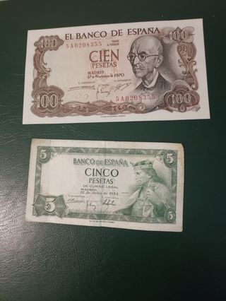 Monedas y billetes Franco 