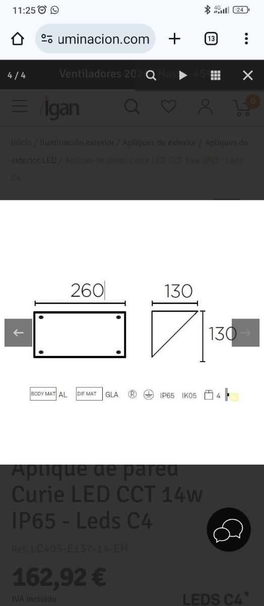 Foco exterior/ inter leds