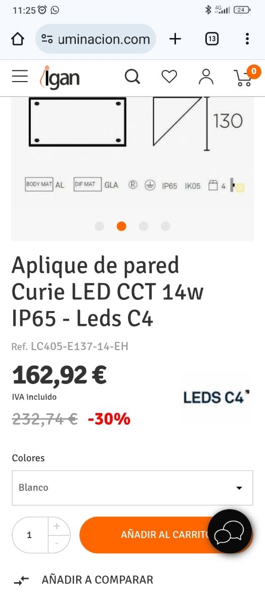 Foco exterior/ inter leds