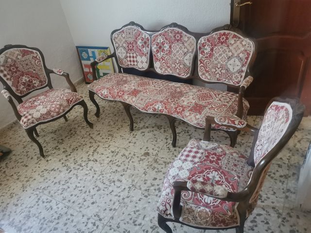 Juego de sofa y sillas vintage