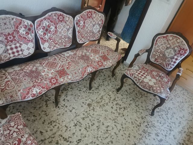 Juego de sofa y sillas vintage