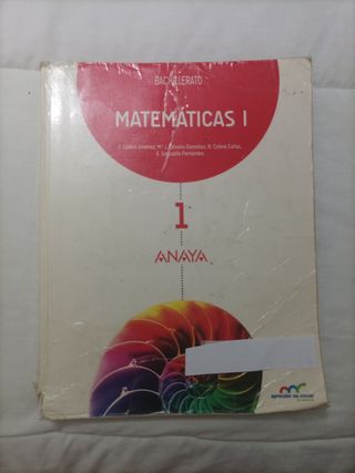 Libro de Matemáticas I Bachillerato 