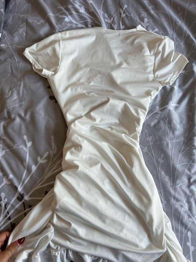 Vestido blanco volantes