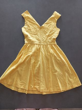 Mini abito svasato giallo