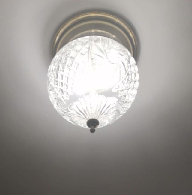 Lampada da soffitto in vetro battuto