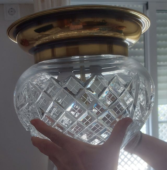 Lampada da soffitto in vetro battuto