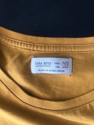 Camisetas Zara niño manga larga