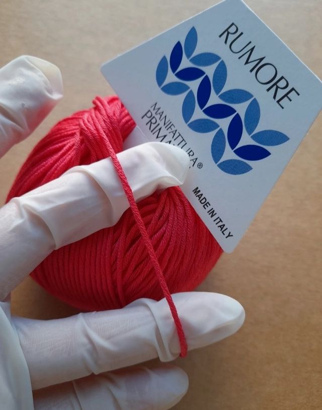 7 gomitoli cotone corallo 