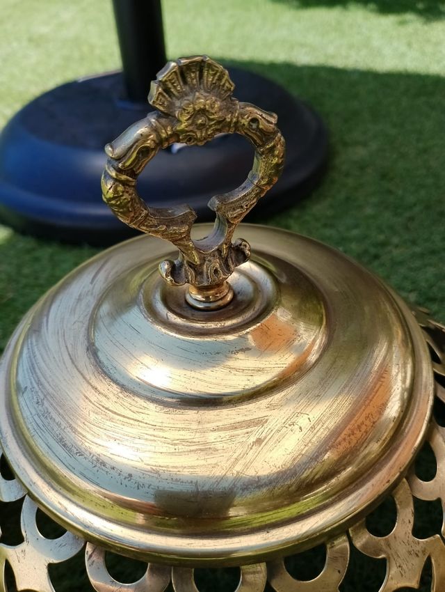 🌈 BRASERO ANTIGUO LATÓN/BRONCE