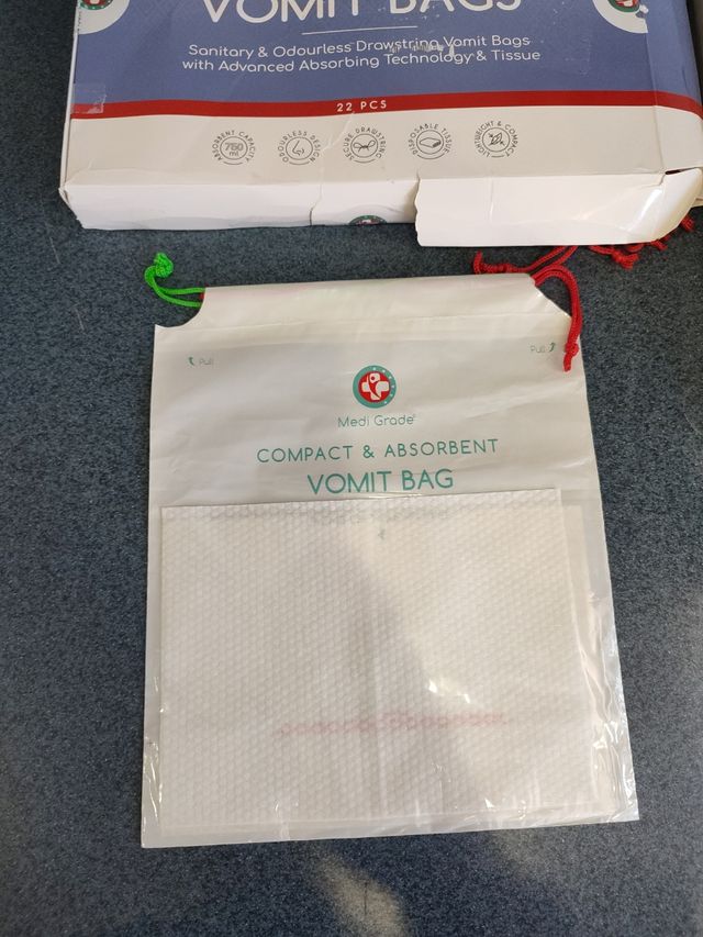 Bolsas vómito viaje