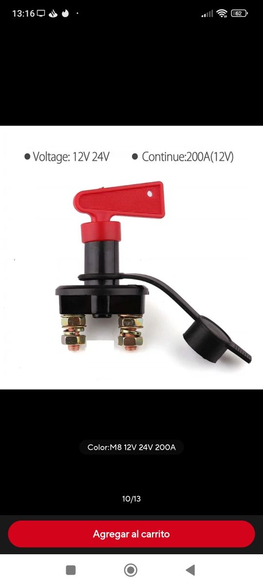 Desconectador batería nuevo