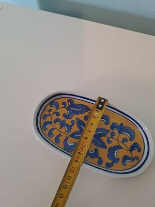 Conjunto bandeja y cajita de porcelana