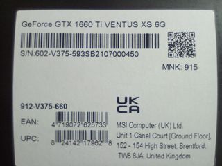 Tarjeta grafica GTX 1660 TI 6GB