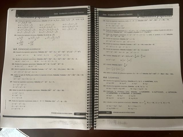 Operaciones auxiliares de gestion de tesorería