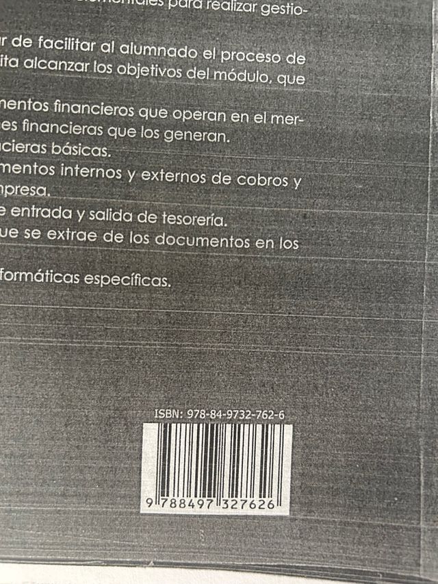 Operaciones auxiliares de gestion de tesorería