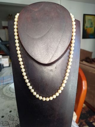 Collar de perlas, cierre precioso de Majorica.