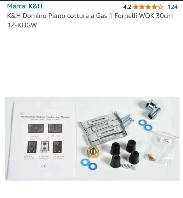 fornello gas accensione elettrica