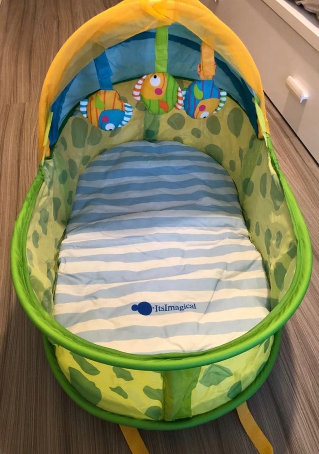 CUNA PLEGABLE PLAYA, PISCINA, CAMPO