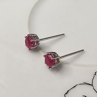 pendientes de rubíes naturales