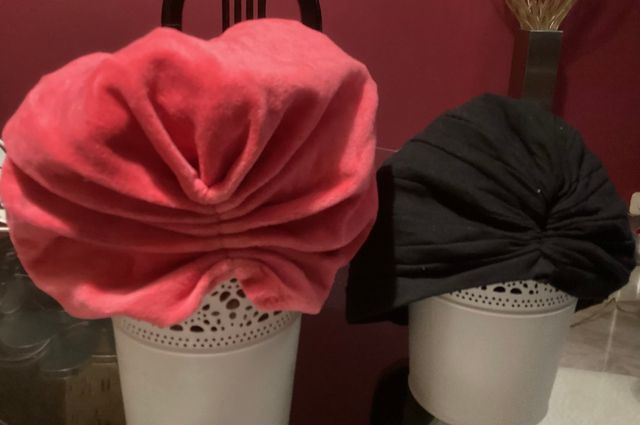 Cinta/banda de blonda y 2 turbantes