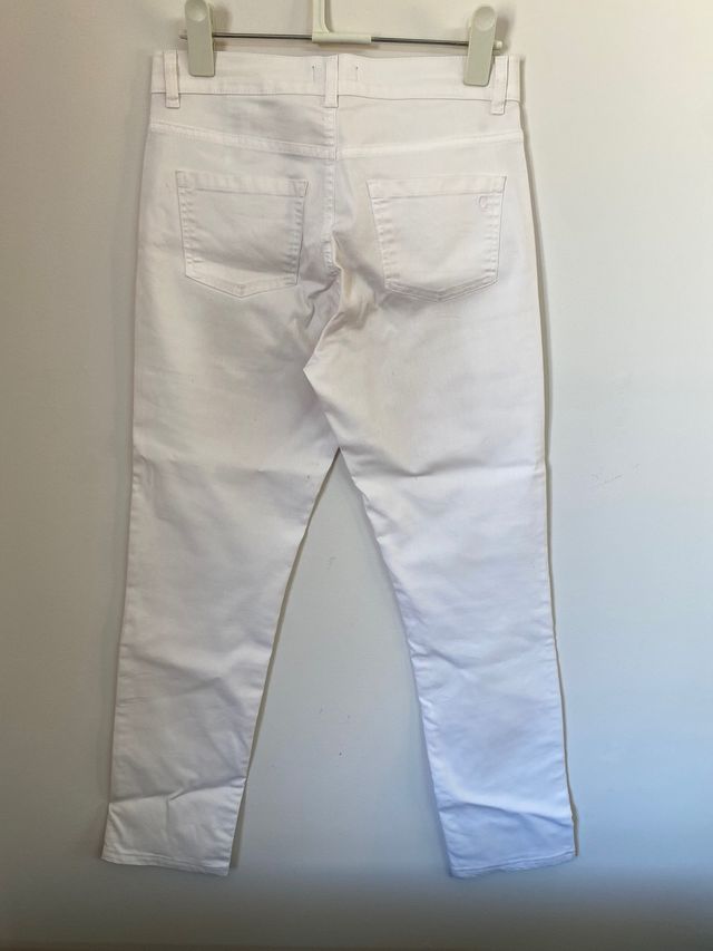 Pantalón elástico blanco de Caroll