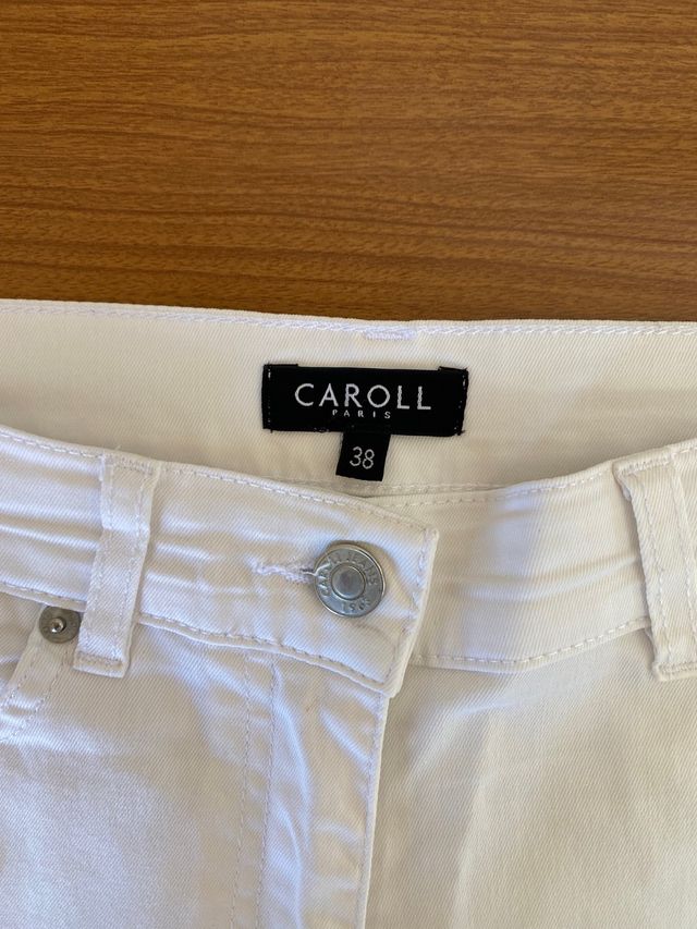 Pantalón elástico blanco de Caroll