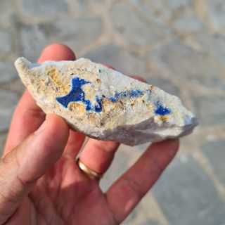 Minerali Azzurrite Micro Cristalli Marmo