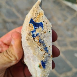 Minerali Azzurrite Micro Cristalli Marmo