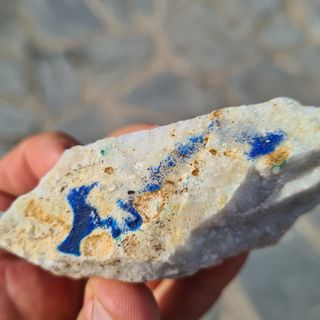 Minerali Azzurrite Micro Cristalli Marmo
