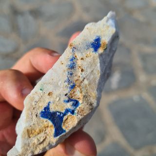 Minerali Azzurrite Micro Cristalli Marmo