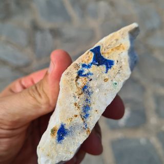 Minerali Azzurrite Micro Cristalli Marmo
