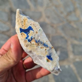 Minerali Azzurrite Micro Cristalli Marmo