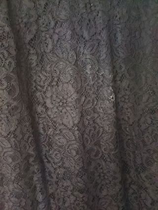 Vestido de encaje negro talla grande 