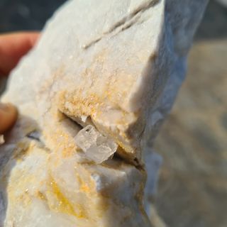 Minerali Grande Cristallo Fluorite Marmo Carrara