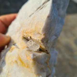 Minerali Grande Cristallo Fluorite Marmo Carrara