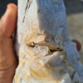 Minerali Grande Cristallo Fluorite Marmo Carrara