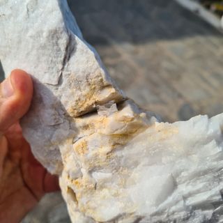 Minerali Grande Cristallo Fluorite Marmo Carrara