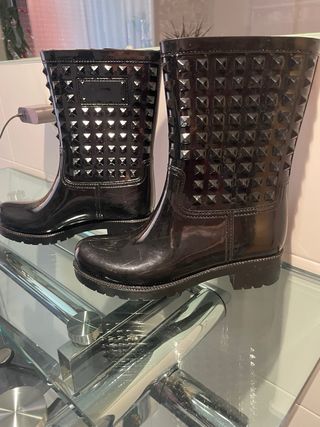 Botas de agua charol negras